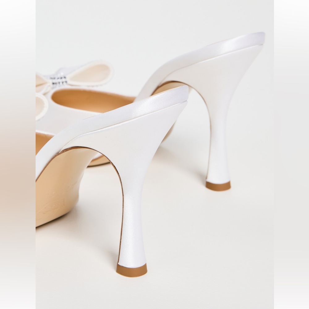 NWT Nalebe Dimante Satin Mule Heels - Picture 2 of 8